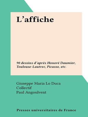 cover image of L'affiche